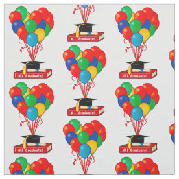 Graduation Book, Heart, Balloons, Diploma Fabric