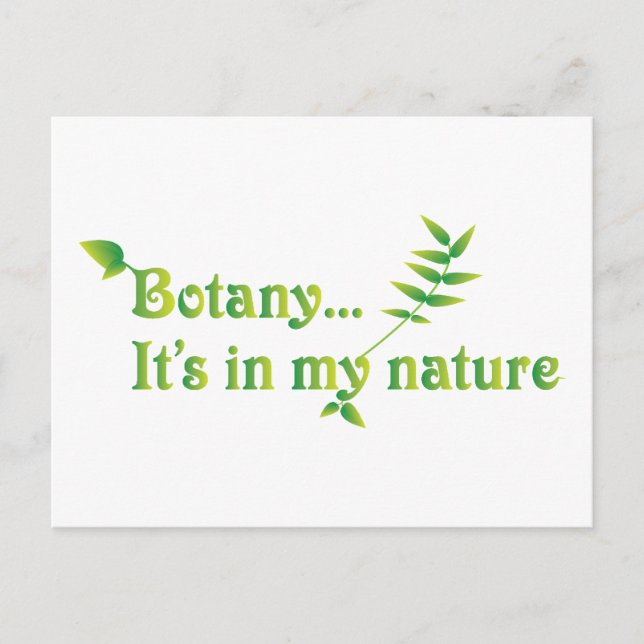 Graduation Botanist Funny Saying Postcard (Front)