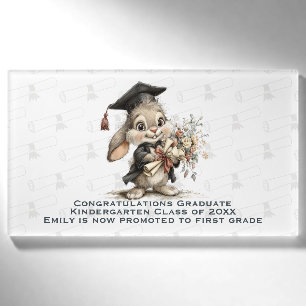 Graduation Bunny – Cute Diploma Pattern Name Tag