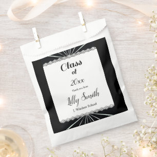 Graduation Burst Black & White Class of 2024 Favour Bags