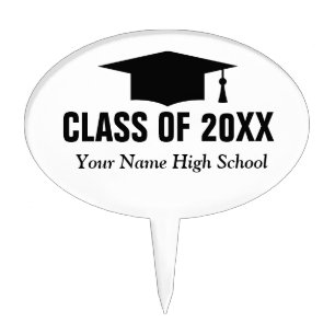 Graduation cake topper with custom class year