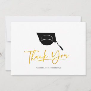 Graduation Cap 2024 Grad Script Thank You Card