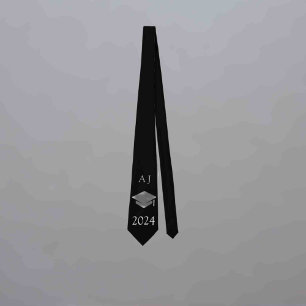 Graduation cap 2024  -monogrammed tie