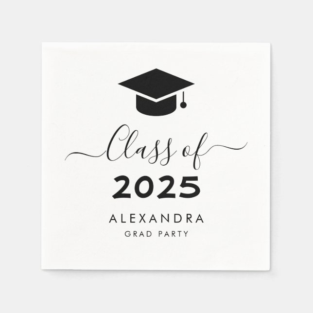 Graduation Cap 2025 Napkin (Front)