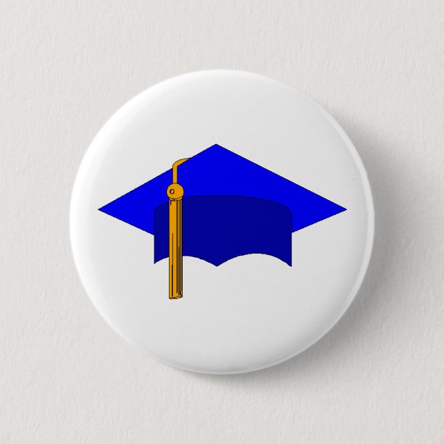 Graduation Cap 6 Cm Round Badge (Front)