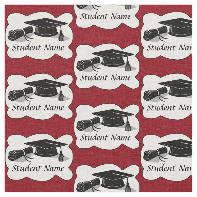 Graduation Cap and Diploma Fabric (Close Up)