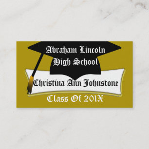 Graduation Cap And Diploma Graduate's Custom Card