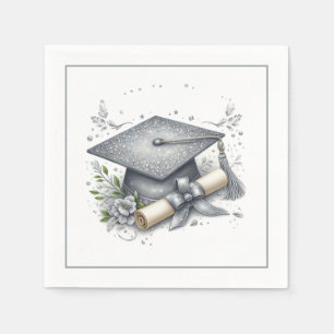 Graduation Cap and Diploma Napkin