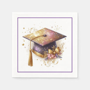 Graduation Cap and Diploma Napkin