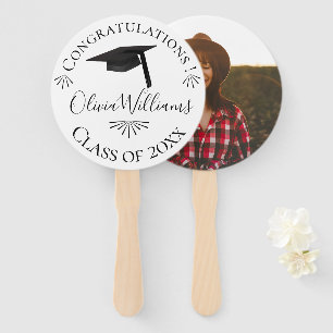 Graduation Cap Class of 2018 Photo Hand Fan