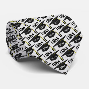 Graduation Cap Class Of Personalised Design Tie