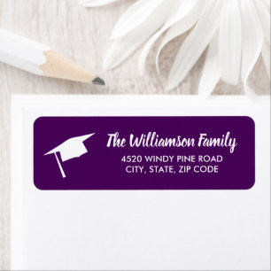 Graduation Cap Custom Colour Return Address