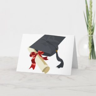 Graduation Cap & Diploma Card