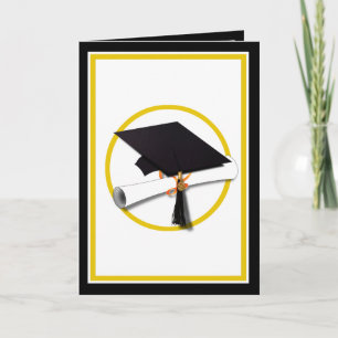 Graduation Cap & Diploma Card