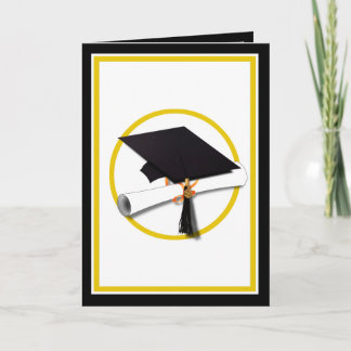 Graduation Cap & Diploma Card