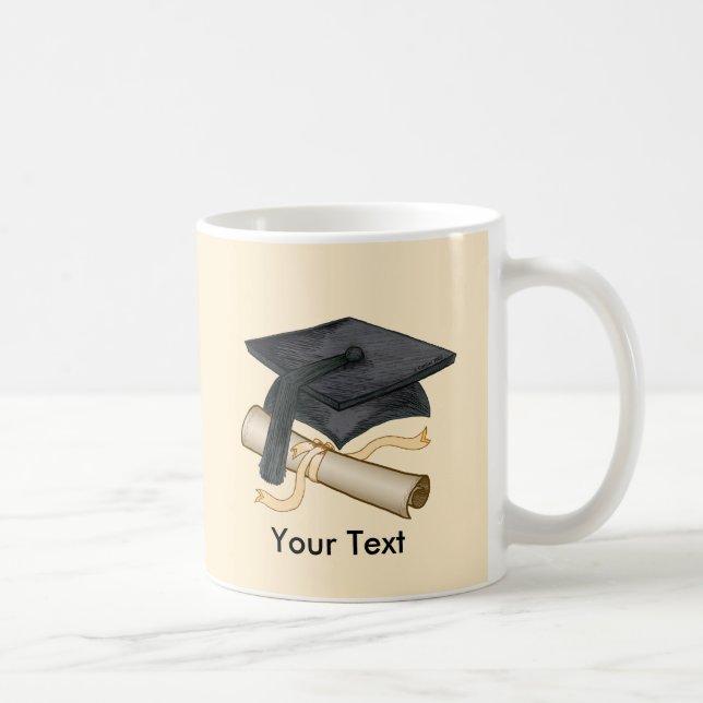 Graduation Cap Diploma custom mug  (Right)