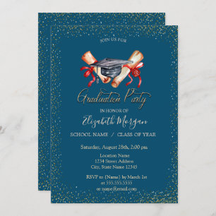 Graduation Cap Diploma Graduation Invitation