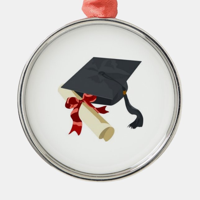 Graduation Cap & Diploma Ornament (Front)
