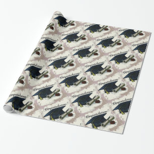 Graduation Cap & Diploma Wrapping Paper