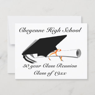Graduation Cap - High School Class Reunion  Announcement