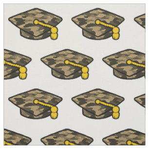 Graduation Cap Khaki Camo Fabric