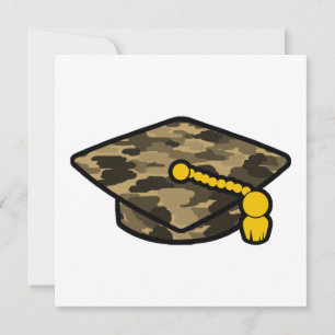 Graduation Cap Khaki Camo Save The Date