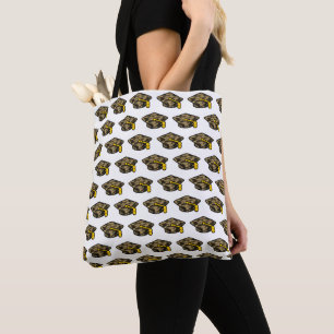 Graduation Cap Khaki Camo Tote Bag