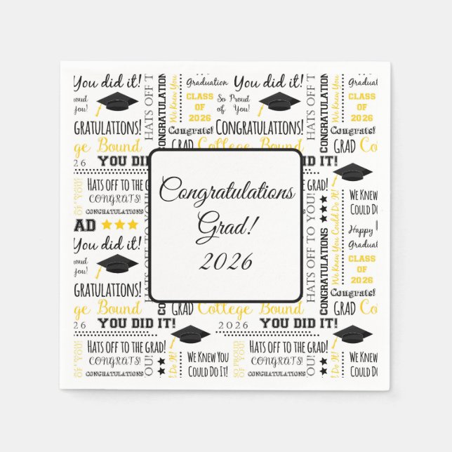 Graduation Cap Napkins (Front)