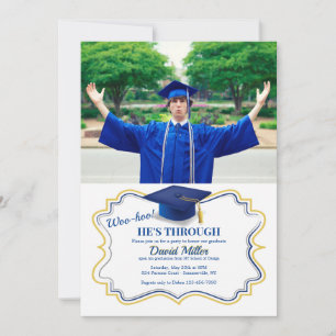 Graduation Cap Photo Invitation
