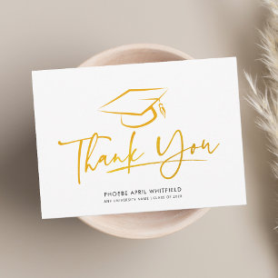 Graduation Cap Script Class of 2025 Thank You Card