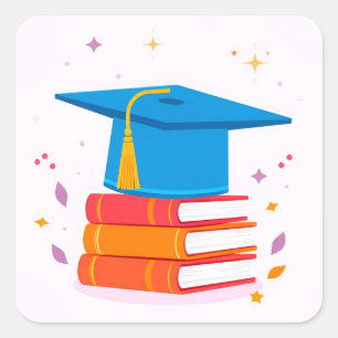 🎓 Graduation Cap Success Gift For Student 🎁 Square Sticker
