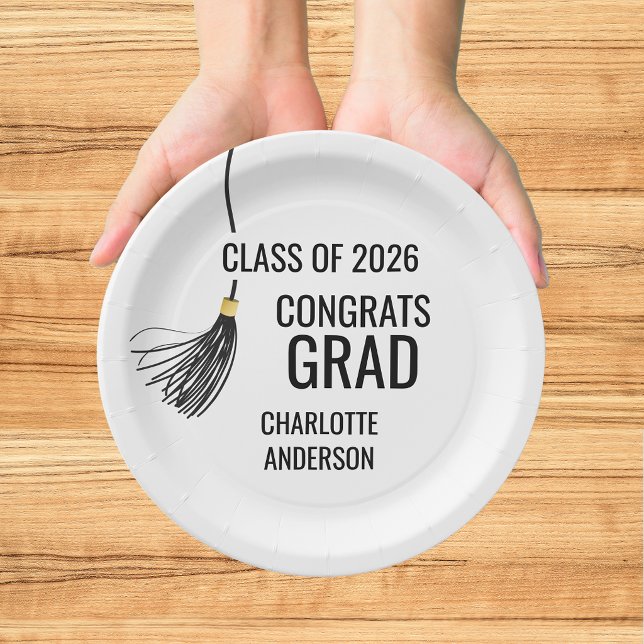 Graduation Cap Tassel  Paper Plate (Creator Uploaded)