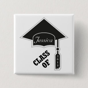 Graduation Cap Template 15 Cm Square Badge