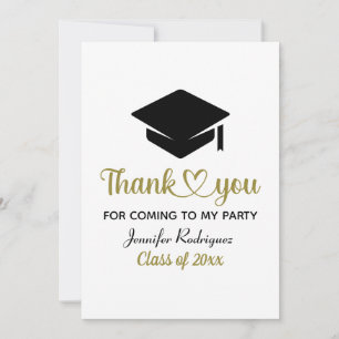 Graduation Cap Thank You For Coming To My Party