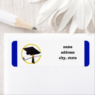 Graduation Cap w/Diploma - Dark Blue