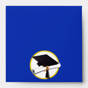 Graduation Cap w/Diploma - Dark Blue Envelopes