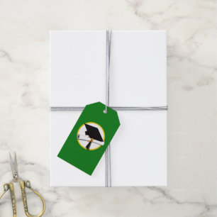 Graduation Cap w/Diploma - Green Gift Tags