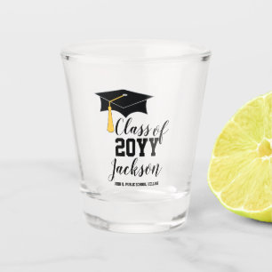 Graduation Cap with Tassel Class of 2025 Shot Glass