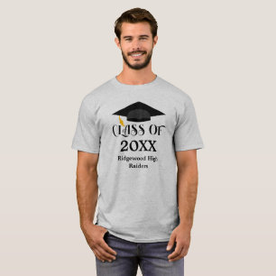 Graduation Cap Your School Name and Year T-Shirt