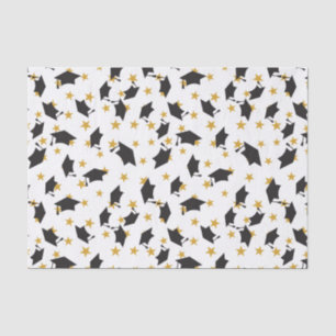 Graduation Caps And Stars Tissue Paper