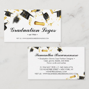 Graduation Caps gowns tassels stoles store Business Card