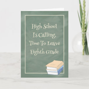 Graduation Card for 8th Grade Green Slate