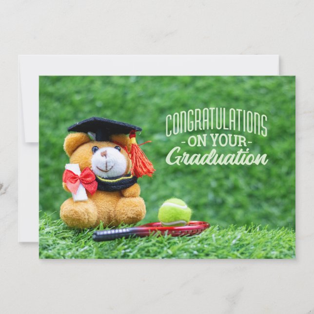 Graduation card for tennis player  (Front)