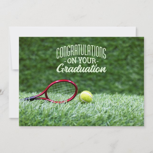 Graduation card for tennis player  (Front)
