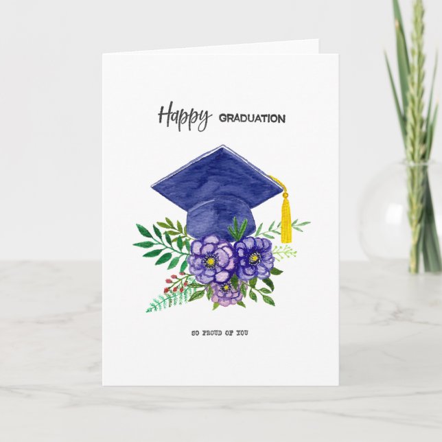 Graduation Card -Happy Graduation! So proud of you (Front)