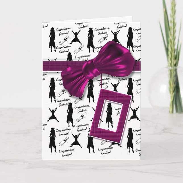 Graduation cards for women - customisable (Front)