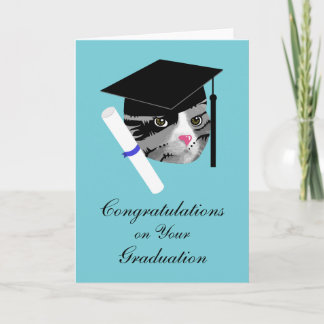 Graduation Cat Card