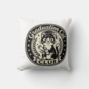 Graduation Cat Funny Cat Graphic - Graduation Cat Cushion