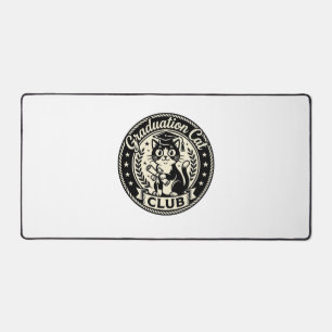 Graduation Cat Funny Cat Graphic - Graduation Cat Desk Mat