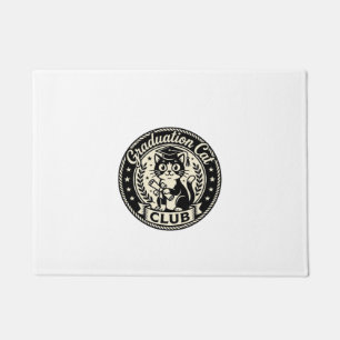 Graduation Cat Funny Cat Graphic - Graduation Cat Doormat